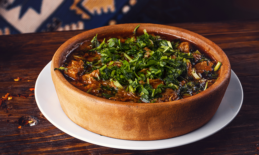 Chashushuli with veal at Tbilisuri Ezo in Tbilisi }}