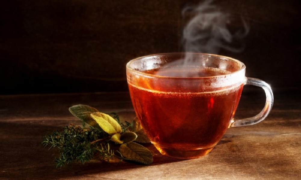 black tea cup - Georgian dish at Tbilisuri Ezo restaurant in Tbilisi }}